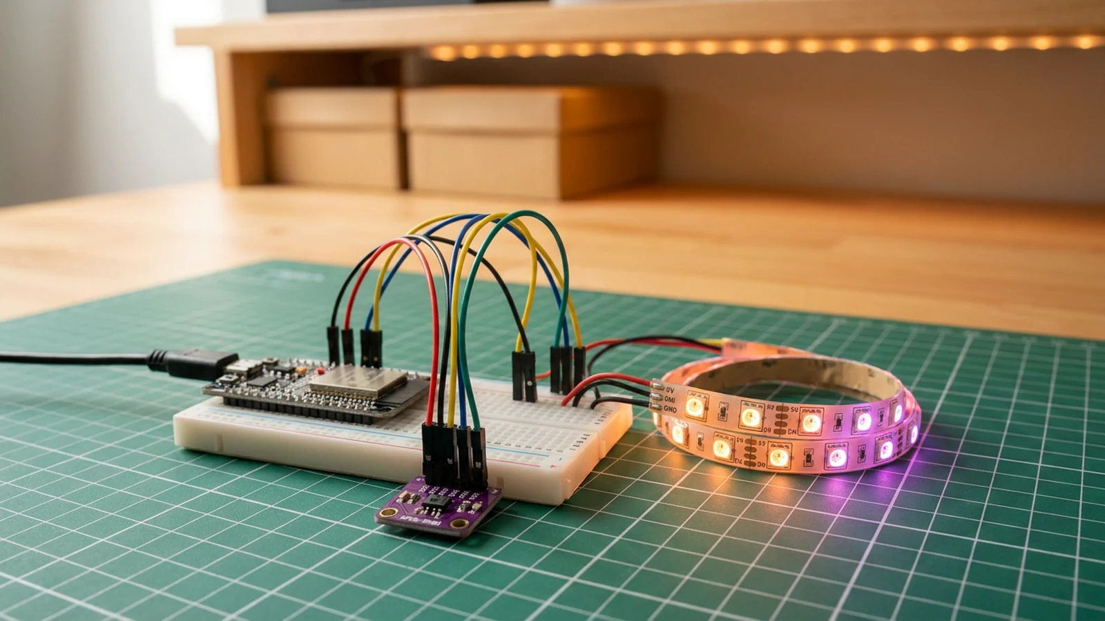 Gesture-Controlled Mood Lamp