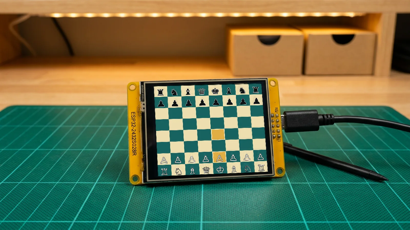 Touchscreen Chess on a Cheap Yellow Display